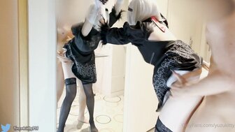 「極品COSPLAY水果貓」COS尼爾2B被狂操內射