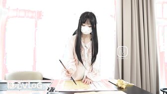 家庭教師特殊書法教學 嫩小兔被玩弄敏感乳頭內射白虎嫩穴鍛鍊集中力