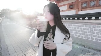 和雪白巨乳正妹同遊韓國
